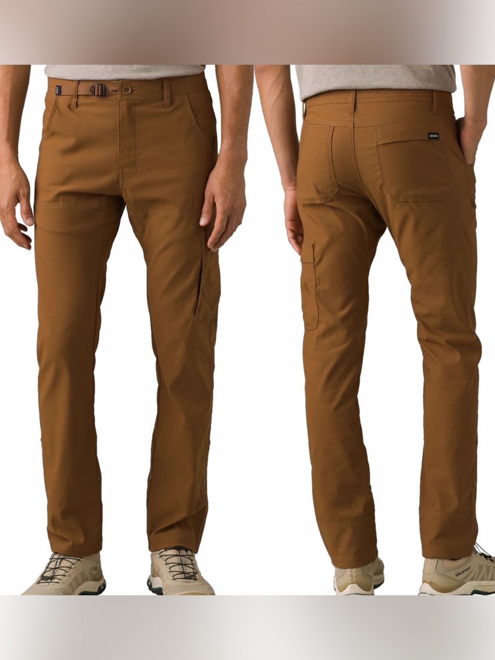 PRANA Stretch Zion II Slim Fit Pants brown Men's cargo hiking tactical 36/30